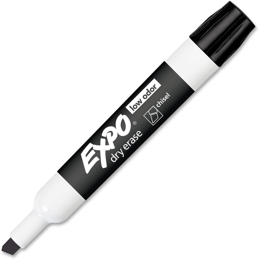 Expo Large Barrel Dry-Erase Markers - Bold Marker Point - Chisel Marker  Point Style - Black - 1 Dozen - Thomas Business Center Inc